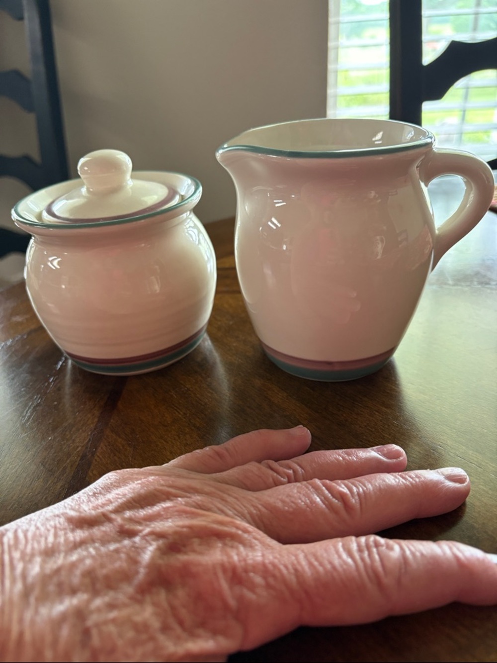 Pflatzgraff Vintage Sugar and Creamer Set Juniper Pattern